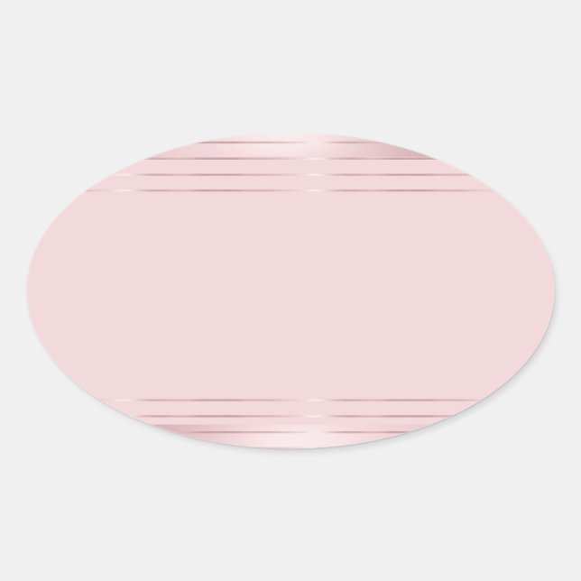 Elegant Modern Rose Gold Blank Template Trendy Oval Sticker (Front)