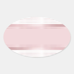 Elegant Modern Rose Gold Blank Template Trendy Oval Sticker