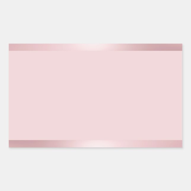 Elegant Modern Rose Gold Blank Template Trendy Rectangular Sticker (Front)