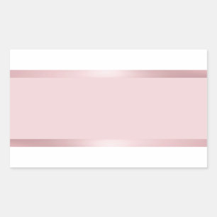 Elegant Modern Rose Gold Blank Template Trendy Rectangular Sticker