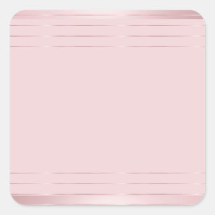 Elegant Modern Rose Gold Blank Template Trendy Square Sticker