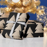 Elegant modern rose gold Christmas tree pattern Wrapping Paper<br><div class="desc">Pretty faux rose gold Christmas tree pattern.</div>