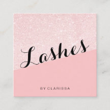 Elegant modern rose gold glitter pink lashes