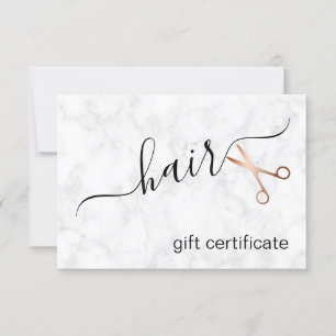 Elegant modern rose gold scissors hairstylist