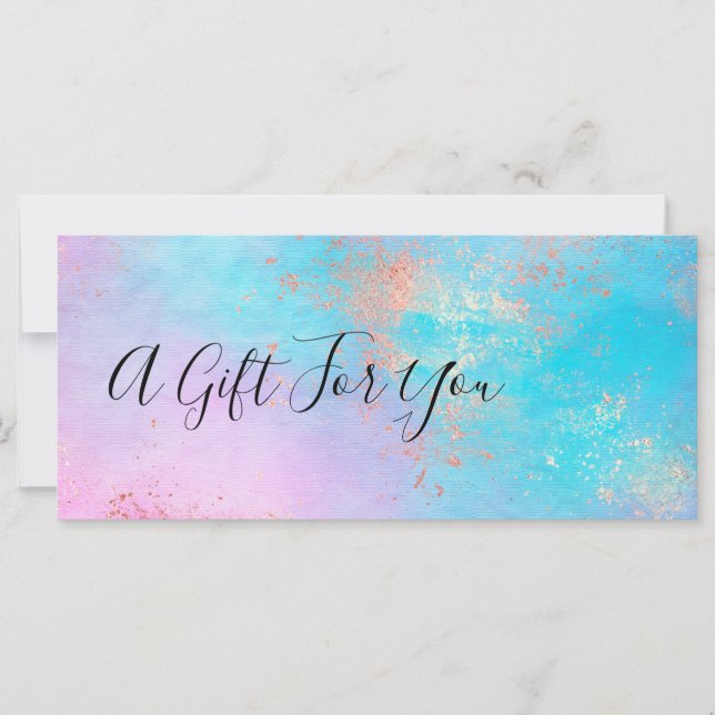 Elegant modern rose gold watercolor makeup artist (Front)