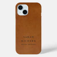 Elegant Modern Rustic Tan Leather Texture Custom