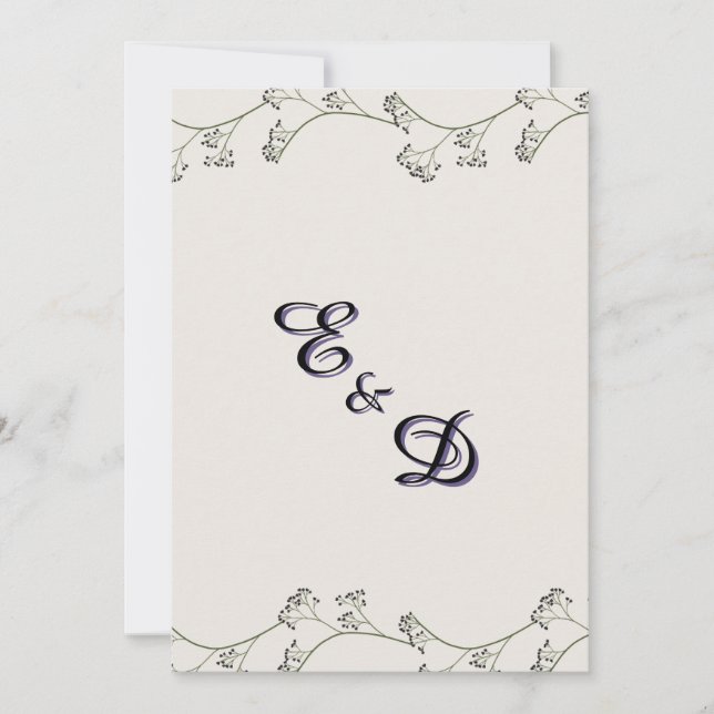 Elegant Modern Rustic Wedding Invite (Front)