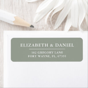 Elegant Modern Sage Green Wedding Return Address
