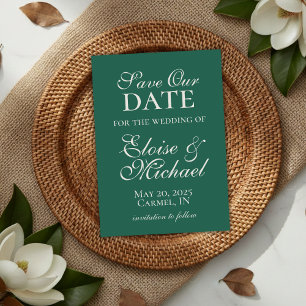 Elegant Modern Sage Green Wedding Save the Date