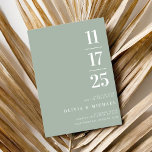 Elegant Modern Sage Green Wedding Save The Date<br><div class="desc">Elegant Modern Sage Green Wedding Save the Date</div>