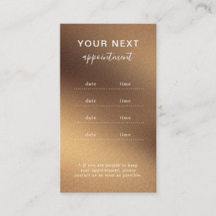 Elegant Modern Salon Spa Appointment Reminder Card