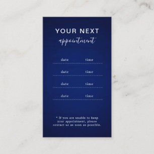 Elegant Modern Salon Spa Appointment Reminder Card