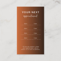 Elegant Modern Salon Spa Appointment Reminder Card