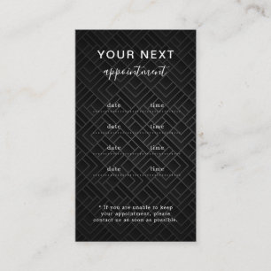 Elegant Modern Salon Spa Appointment Reminder Card