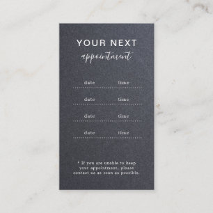 Elegant Modern Salon Spa Appointment Reminder Card