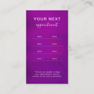 Elegant Modern Salon Spa Appointment Reminder Card