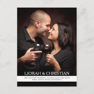 Elegant Modern Save the Date Postcard