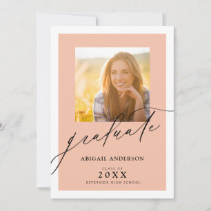 Elegant Modern Script 2 Photo Graduation