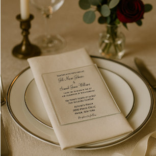 Elegant Modern Script Acrylic Invitations