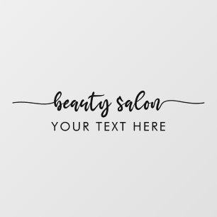 Elegant Modern Script Calligraphy Beauty Salon Window Cling