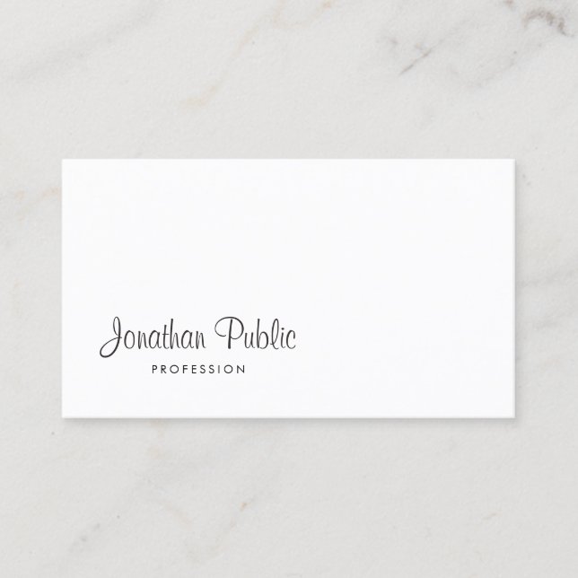 Elegant Modern Script Chic Design Sophisticated Business Card (Front)