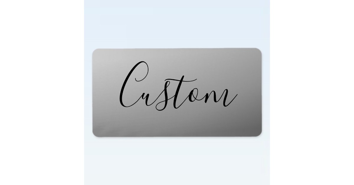 Writing Label For Lettering Elegant Modern Script Editable Black Text Writing Label | Zazzle