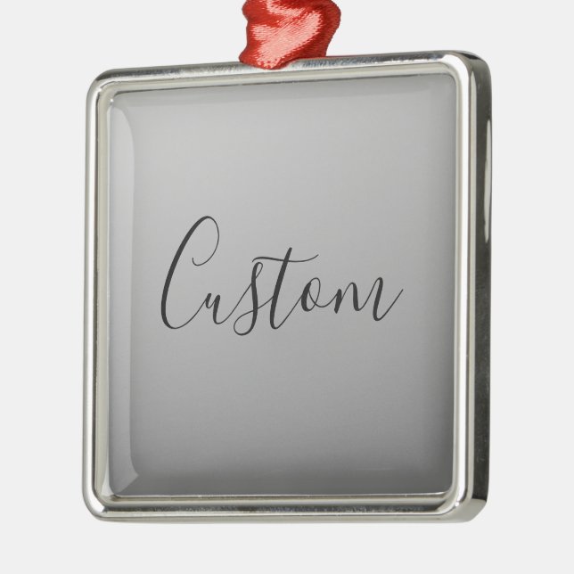Elegant Modern Script Editable Black Text Writing Metal Tree Decoration (Left)