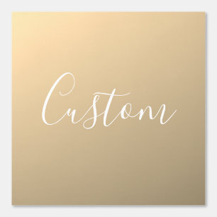 Elegant Modern Script Monogram or Word   Golden Wallpaper