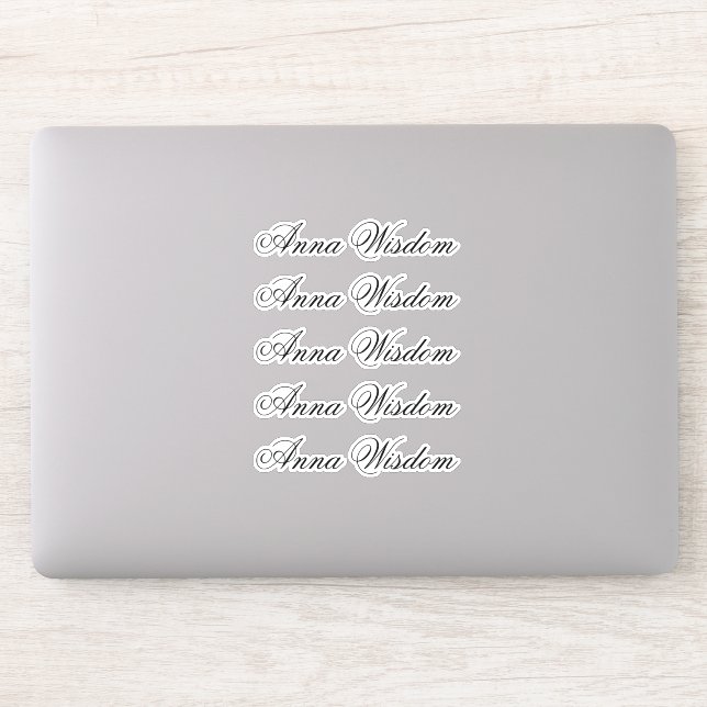 Elegant Modern Script Personalised Name (Computer)