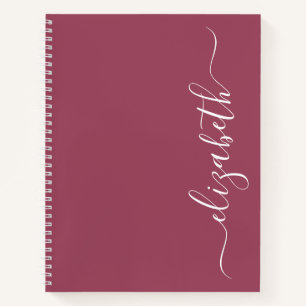 Elegant Modern Script Personalised Notebook