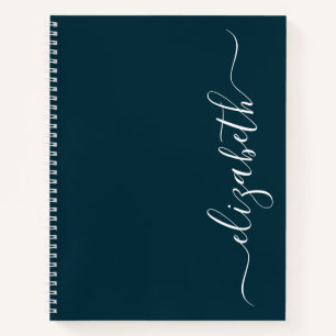 Elegant Modern Script Personalised Notebook
