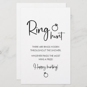 Elegant Modern Script Ring Hunt Sing