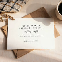 Elegant Modern Script RSVP Wedding