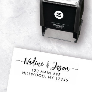 Elegant Modern Script Stylish Minimalist Wedding Self-inking Stamp