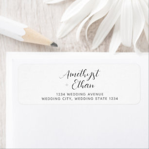 Elegant Modern Script Wedding Address