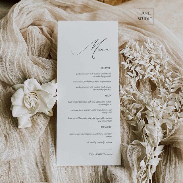 Elegant Modern Script Wedding Menu (Creator Uploaded)