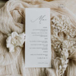 Elegant Modern Script Wedding Menu<br><div class="desc">This elegant wedding menu design featuring luxury calligraphy and classic serif typography. Crafted with a timeless design,  this menu combines simplicity and grace to complement the beauty of your wedding.</div>