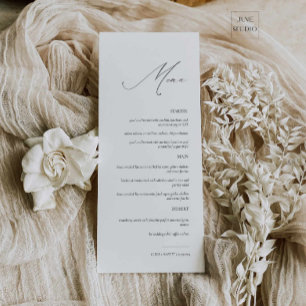 Elegant Modern Script Wedding Menu