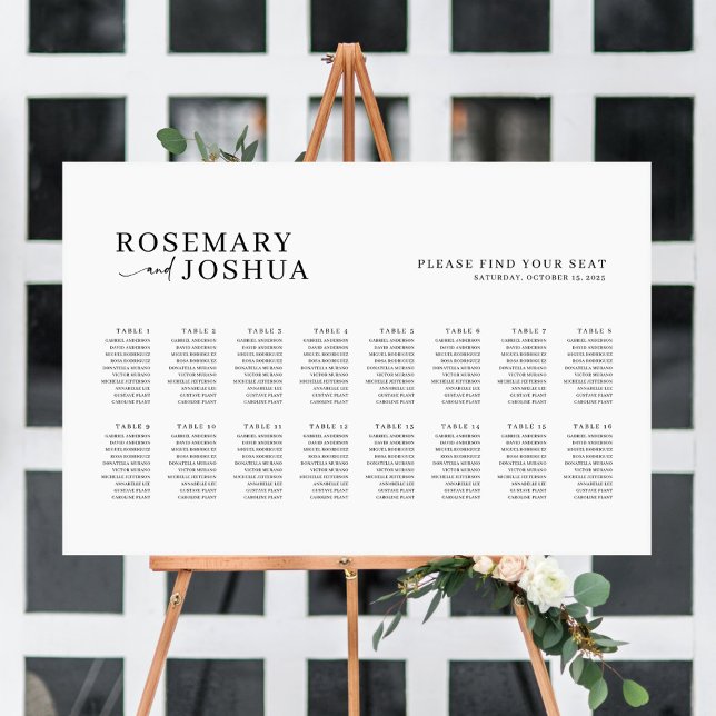 Elegant Modern Seating Chart Find Your Seat (Creator Uploaded)