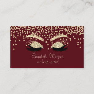 Elegant Modern Shiny Diamonds-Glitter Faux Lashes Business Card