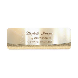 Elegant,Modern ,Shiny,Gold Address Label