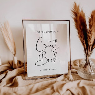 Elegant & Modern Sign our guest book wedding sign