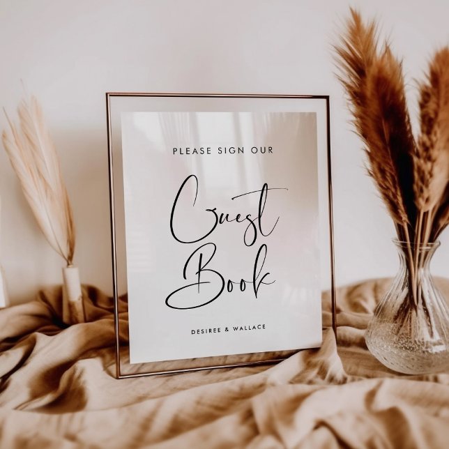 Elegant & Modern Sign our guest book wedding sign (Creator Uploaded)