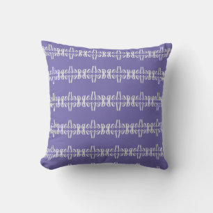 Elegant Modern Silver and Blue Cushion