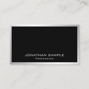 Elegant Modern Silver Professional Simple Template Business Card