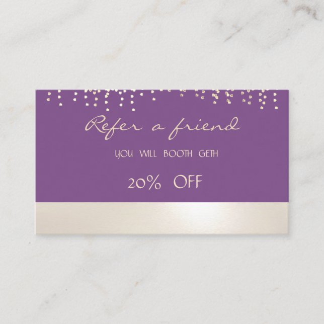 Elegant Modern ,Simple,Confetti  Referral Card (Front)