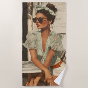 Elegant Modern Simple Custom Add Your Own photo Beach Towel