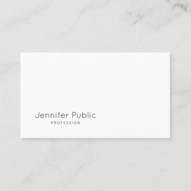 Elegant Modern Simple Design Fashionable Plain Business Card (Front)