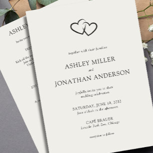 Elegant Modern Simple Elements All-in-One Wedding Invitation