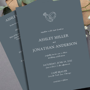 Elegant Modern Simple Elements All-in-One Wedding Invitation